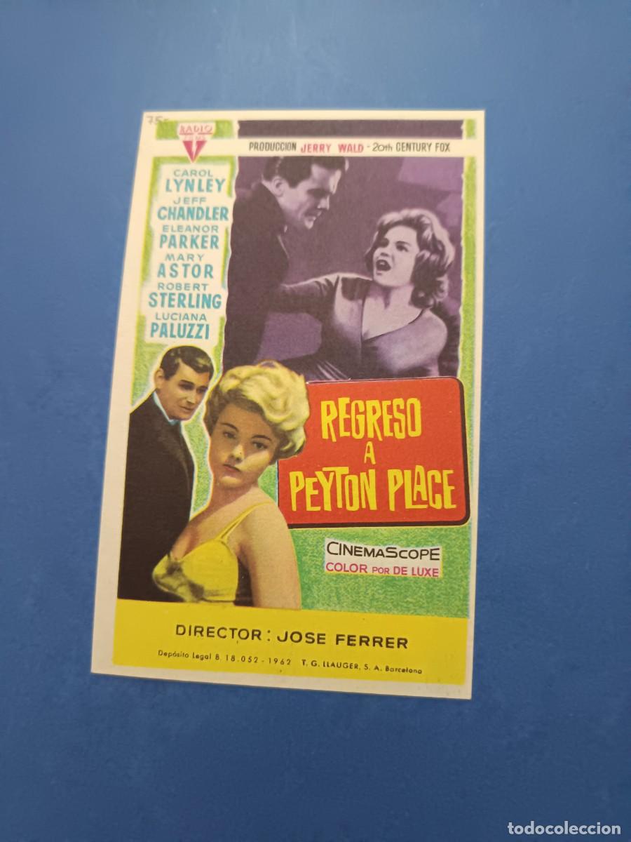 Cine: PROGRAMA DE CINE REGRESO A PEYTON PLACE JEFF CHANDLER