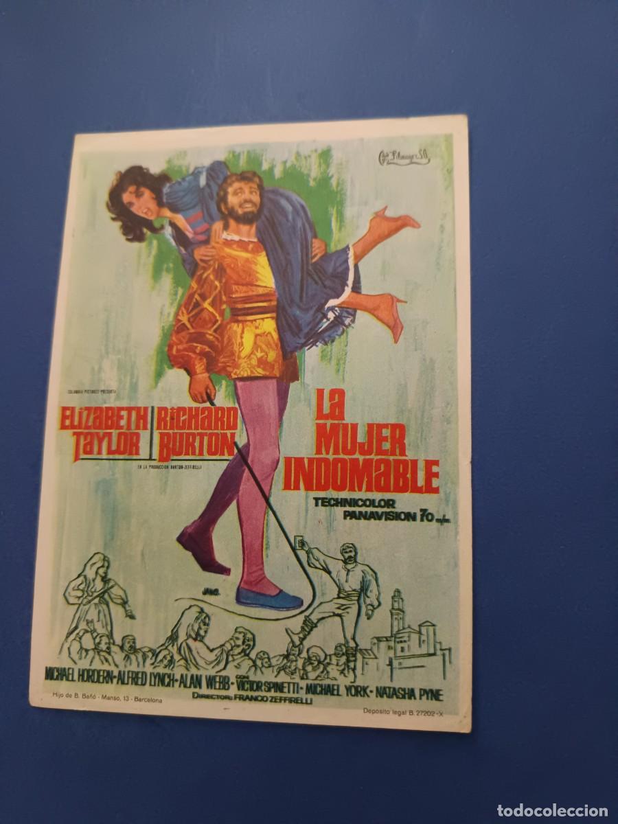 Cine: PROGRAMA DE CINE LA MUJER INDOMABLE RICHARD BURTON ELIZABETH TAYLOR