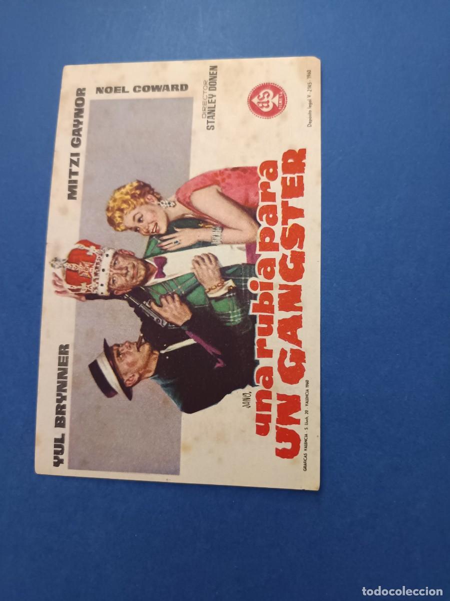 Cine: PROGRAMA DE CINE UNA RUBIA PARA UN GANGSTER YUL BRYNNER