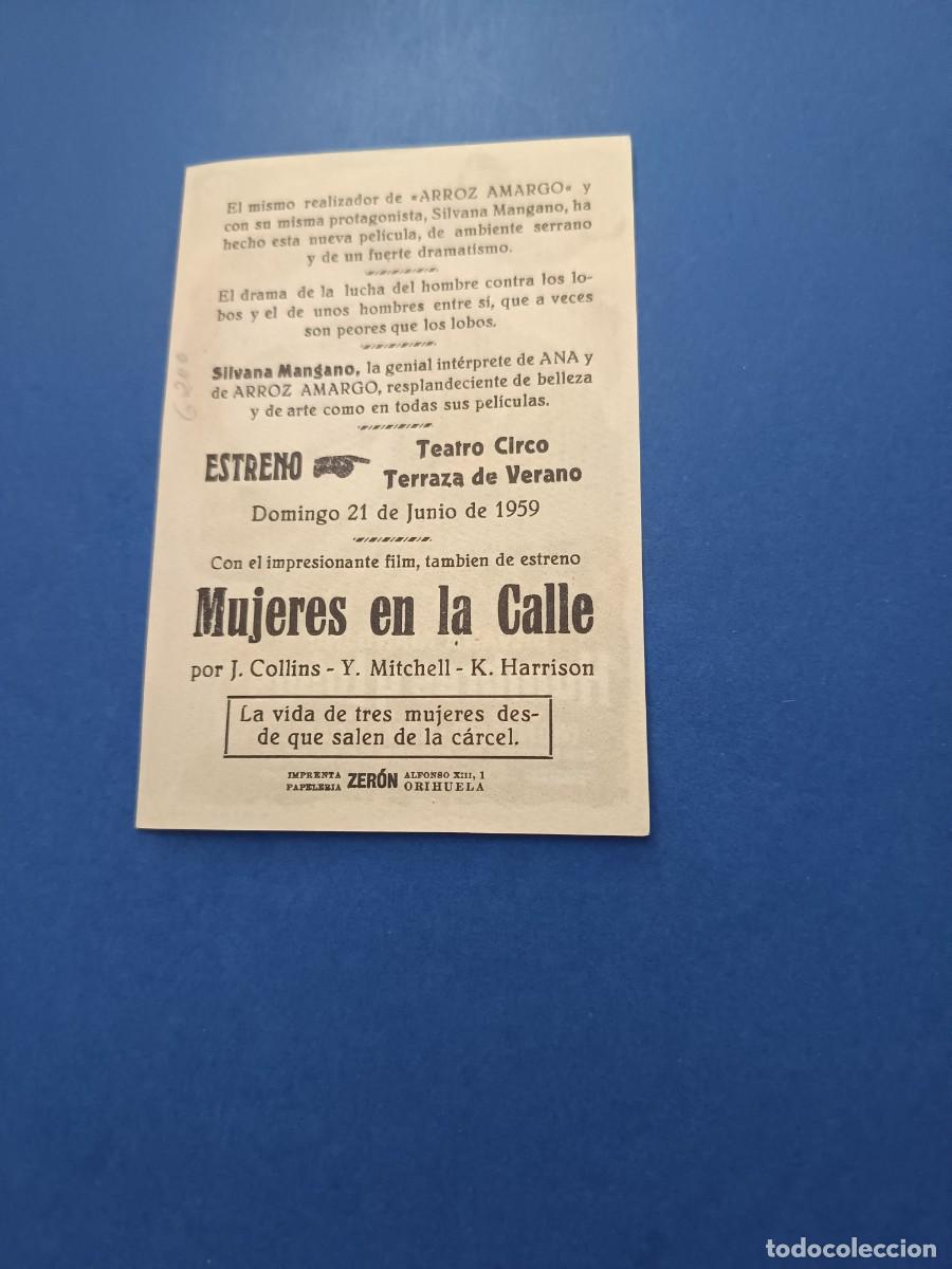 Cine: PROGRAMA DE CINE HOMBRES Y LOBOS SILVANA MANGANO - Foto 2