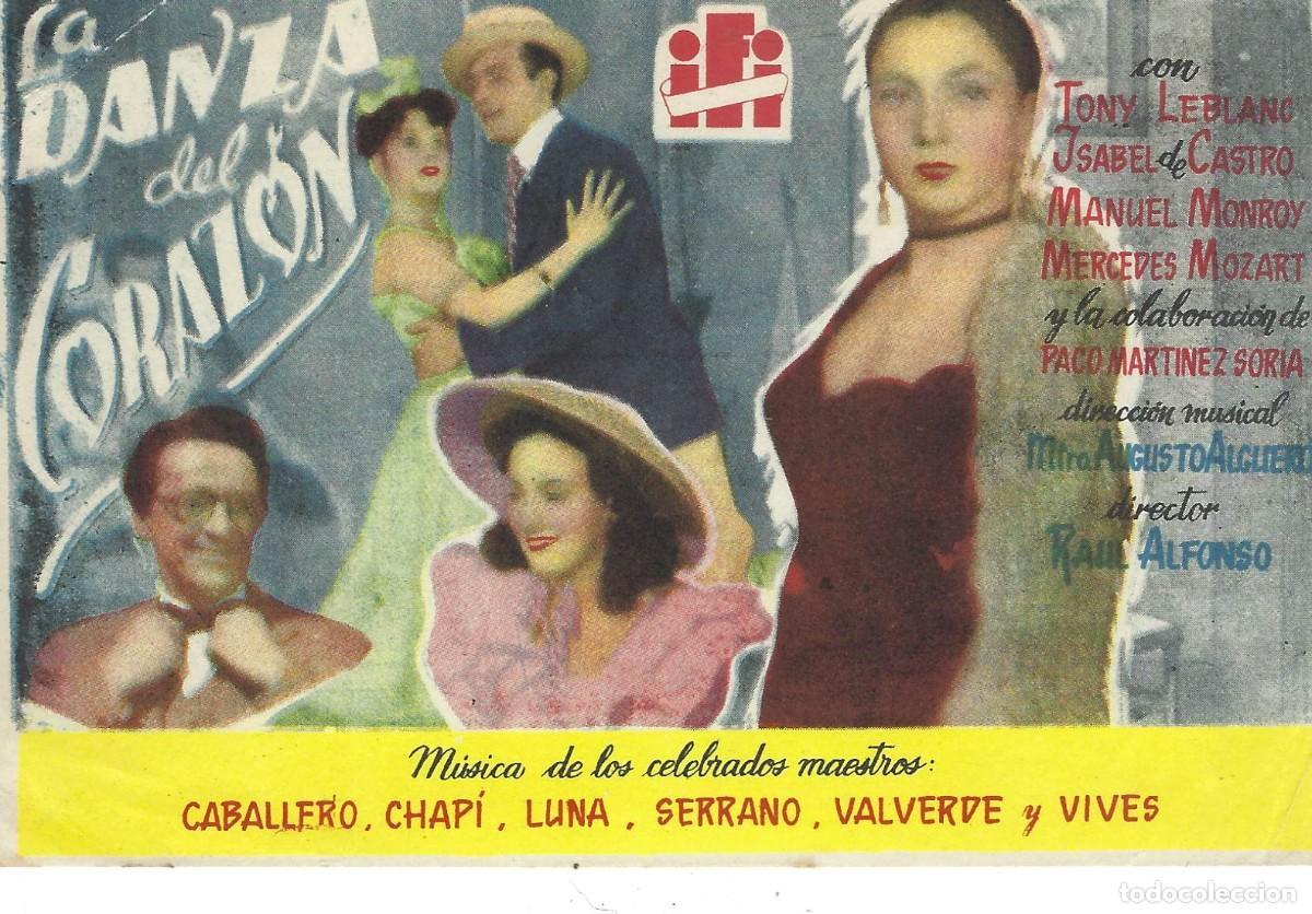 Cine: VC278 LA DANZA DEL CORAZON-FOLLETO DE MANO-SENCILLO-9 X 14 CM.