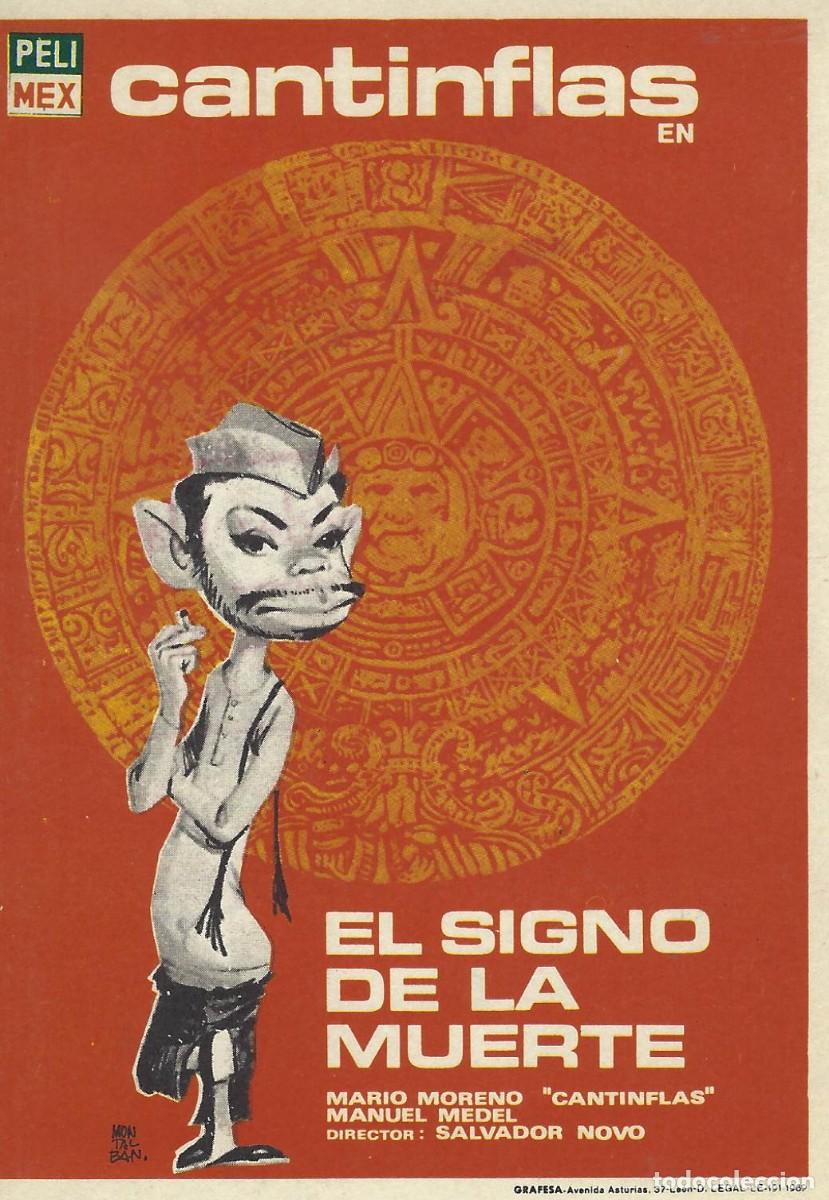 Cine: VC282 EL SIGNO DE LA MUERTE-FOLLETO DE MANO-SENCILLO-13 X 9 CM.