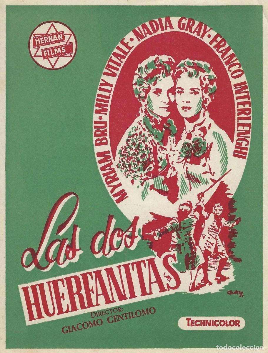 Cine: VC283 LAS DOS HUERFANITAS-FOLLETO DE MANO-SENCILLO-14 X 11 CM.