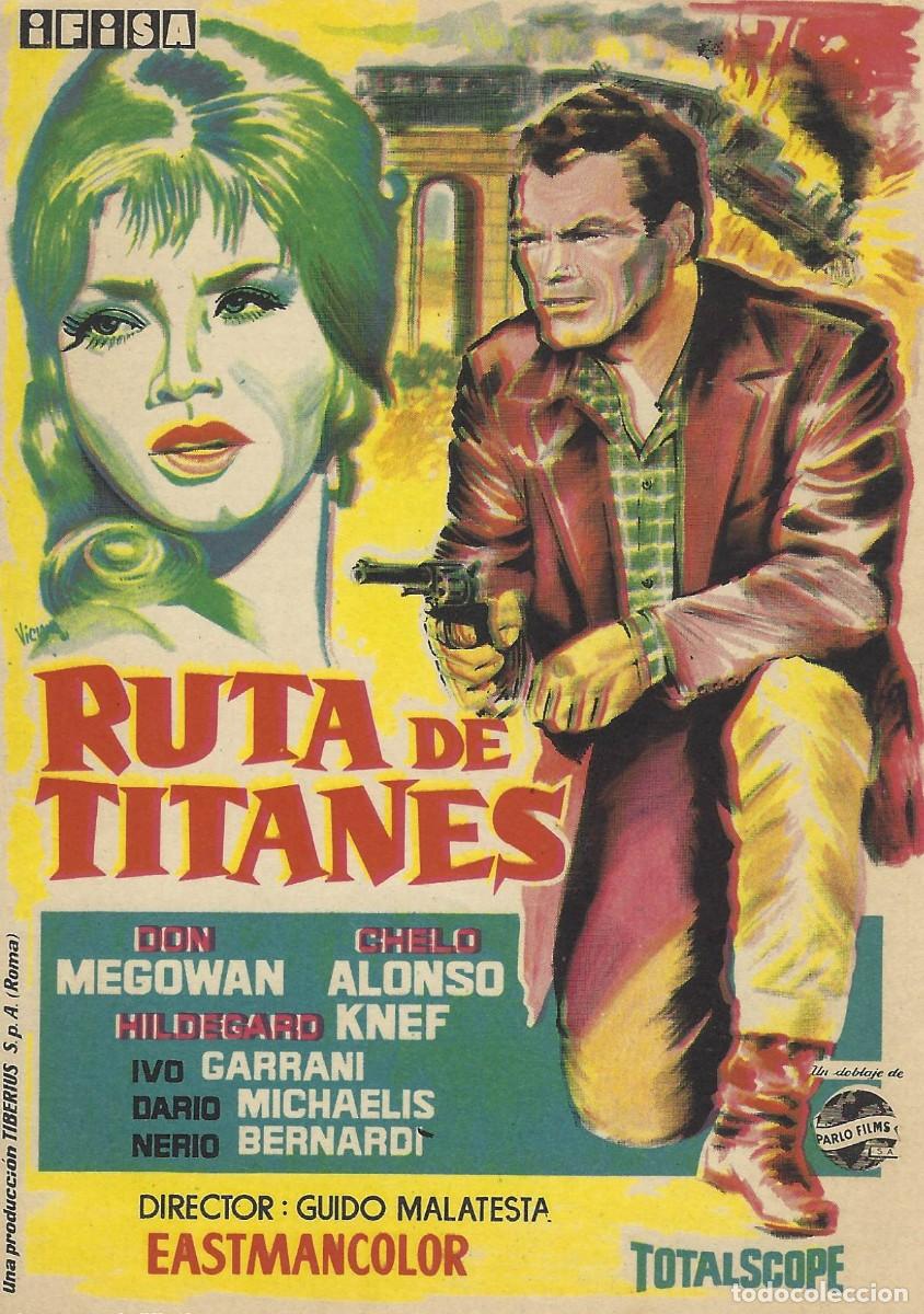 Cine: VC284 RUTA DE TITANES-FOLLETO DE MANO-SENCILLO-15 X 10 CM.