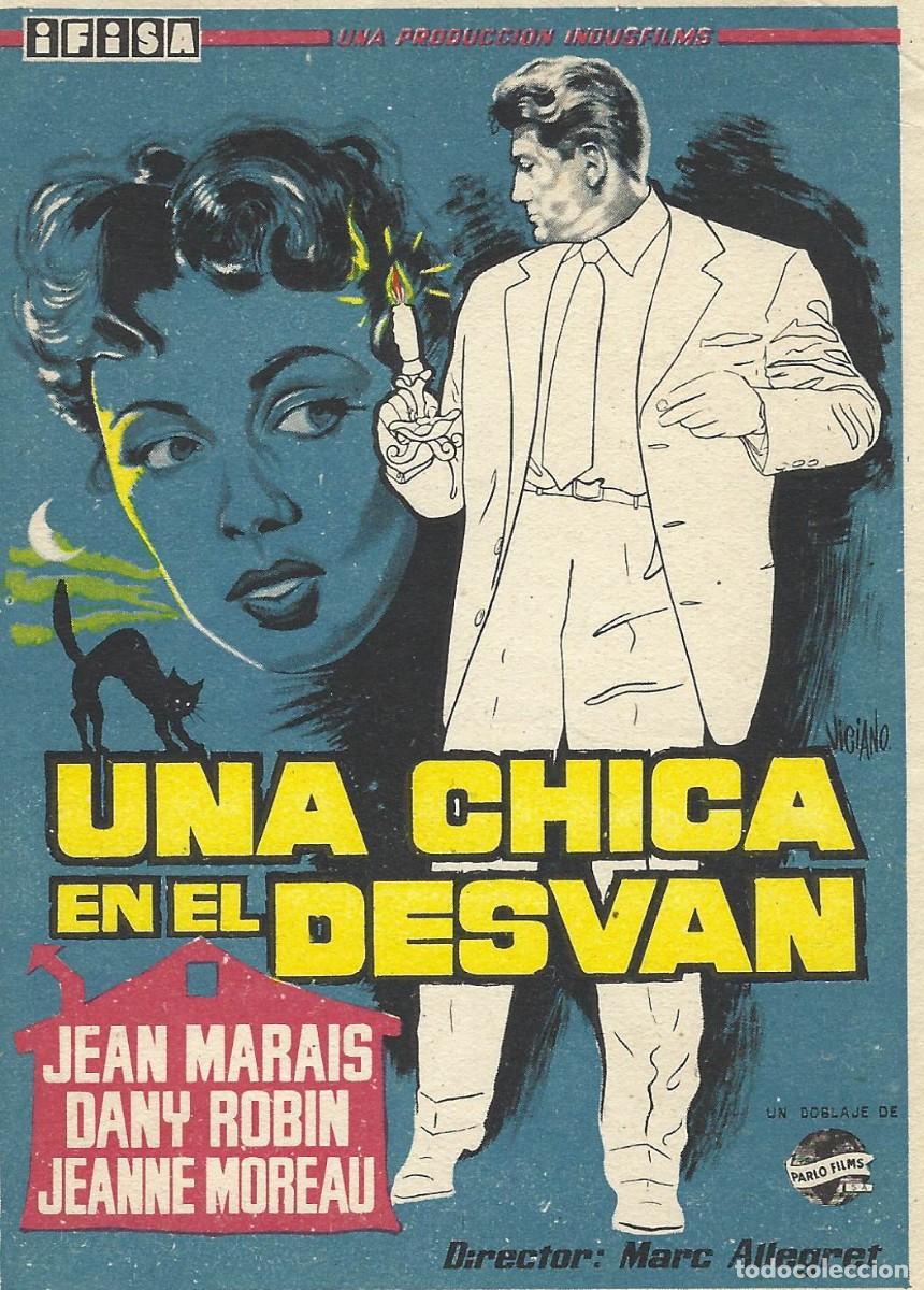 Cine: VC286 UNA CHICA EN EL DESVAN-FOLLETO DE MANO-SENCILLO-13 X 9 CM.