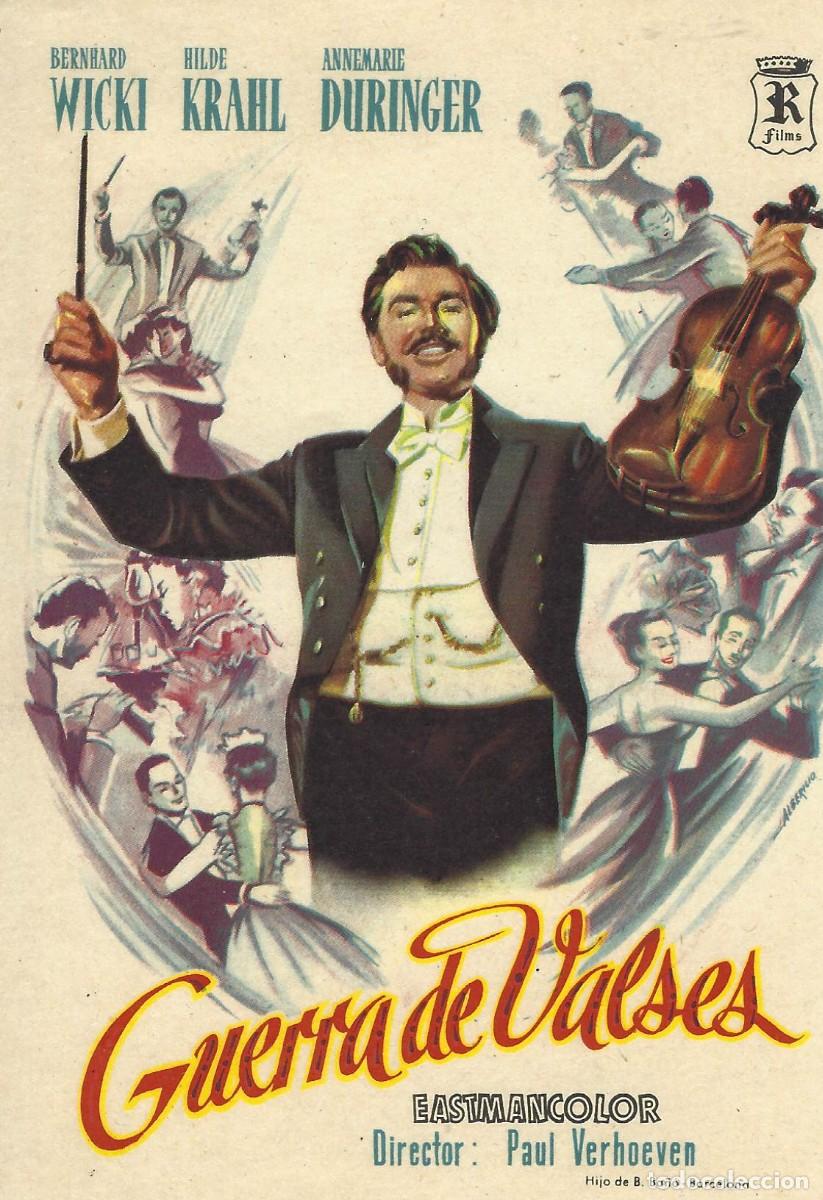 Cine: VC293 GUERRA DE VALSES-FOLLETO DE MANO-SENCILLO-14 X 9,5 CM.