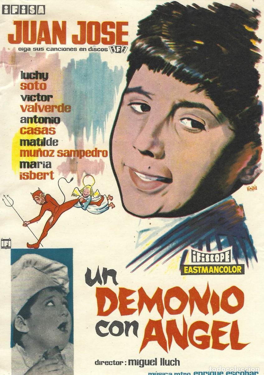 Cine: VC294 UN DEMONIO CON ANGEL-FOLLETO DE MANO-SENCILLO-15 X 10 CM.