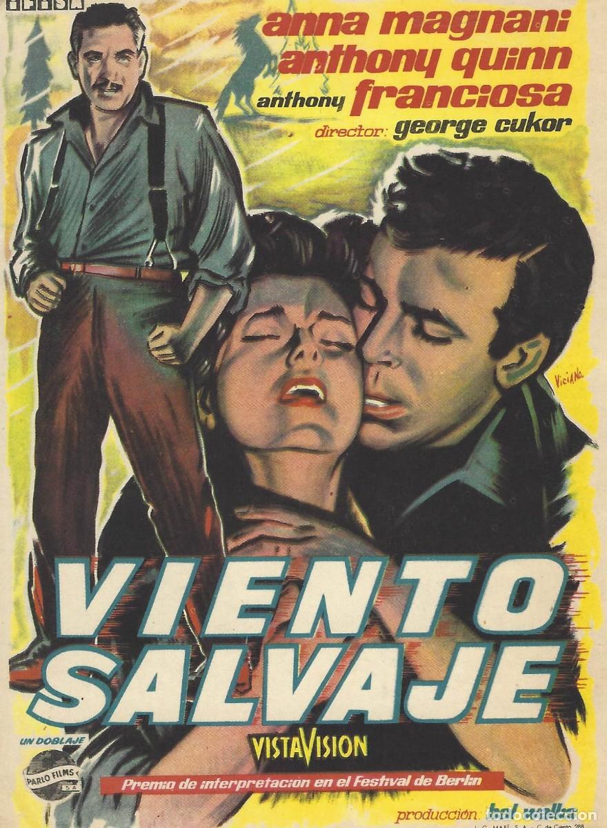 Cine: VC296 VIENTO SALVAJE-FOLLETO DE MANO-SENCILLO-15 X 11 CM.