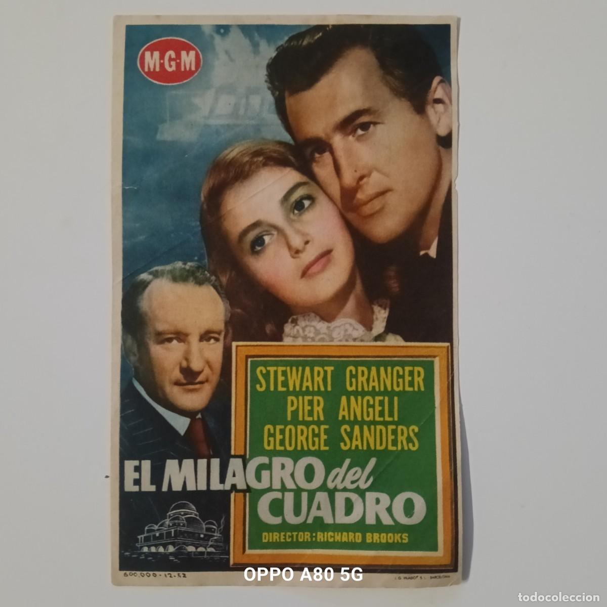 Cine: EL MILAGRO DEL CUADRO - SIMPLE CON PUBLICIDAD CINE CARDENIO - BUEN ESTADO