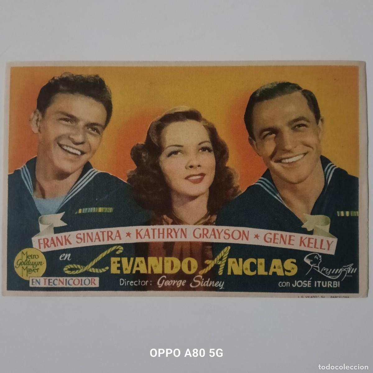 Cine: LEVANDO ANCLAS - SIMPLE CON PUBLICIDAD CINE MERIDIANA - BUEN ESTADO