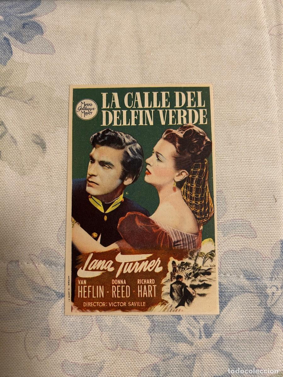 Cine: &ordm;1723 LA CALLE DEL DELFIN VERDE MONUMENTAL CINEMA ARTES BARCELONA CON PUBLICIDAD BUEN ESTADO