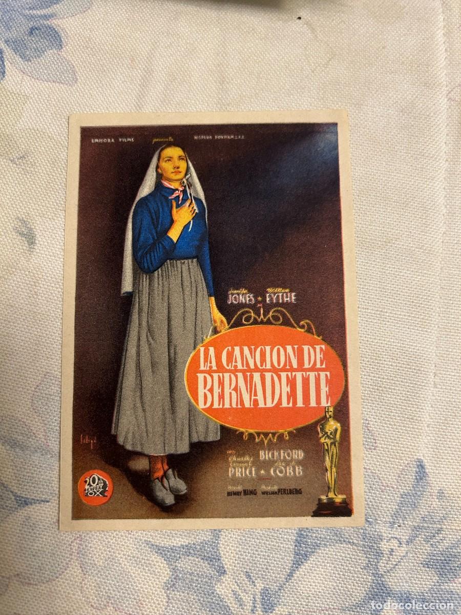 Cine: &ordm;1734 LA CANCION DE BERNADETTE CINE MET NAVARCLES BARCELONA CON SELLO BUEN ESTADO