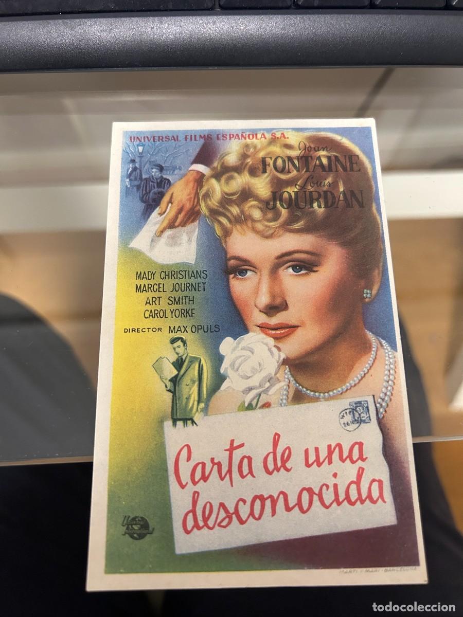 Cine: &ordm;1746 CARTA A UNA DESCONOCIDA SIN PUBLICIDAD BUEN ESTADO