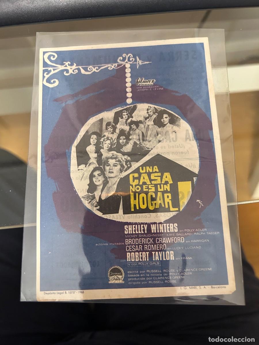 Cine: &ordm;1753 UNA CASA NO ES UN HOGAR CINES SERRA Y MONUMENTAL MATARO CON PUBLICIDAD BUEN ESTADO