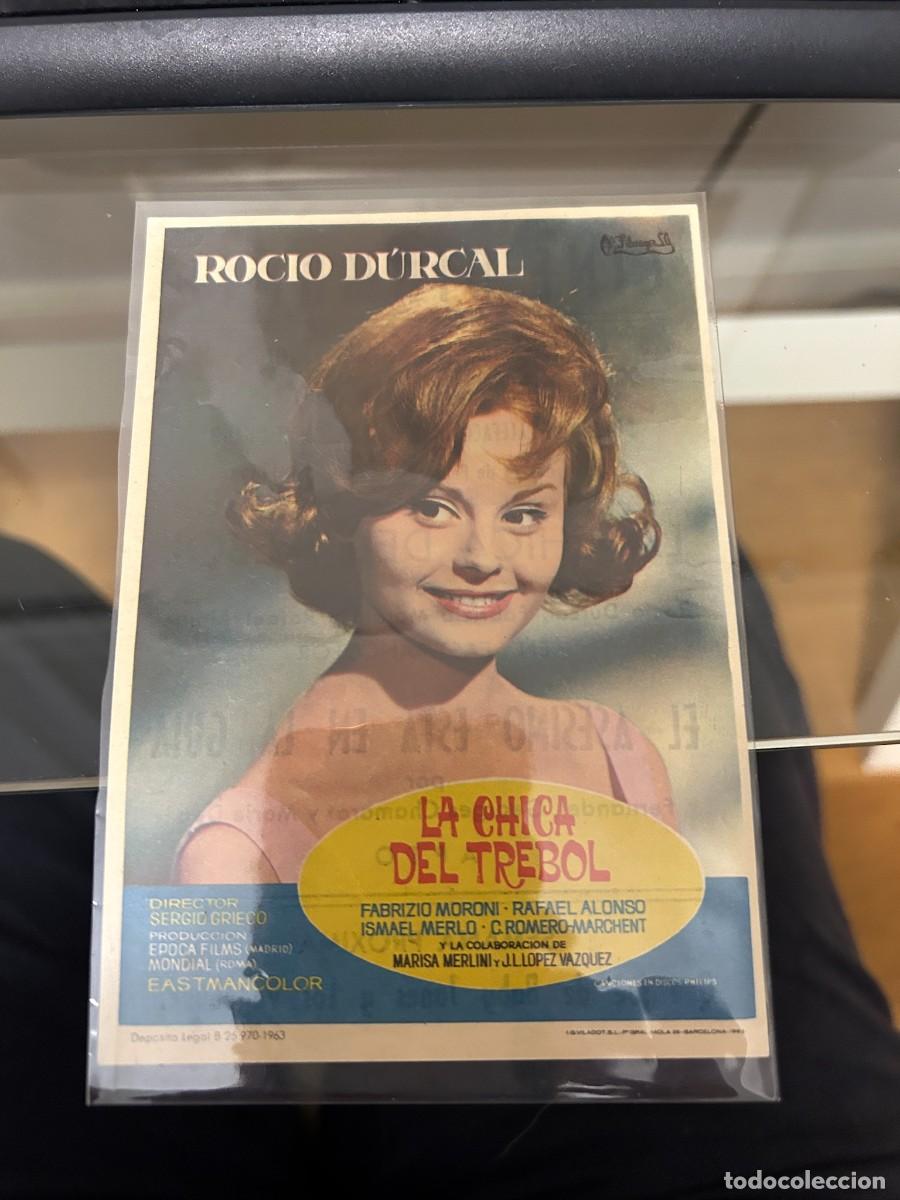 Cine: &ordm;1766 LA CHICA EL TREBOL ROCIO DURCAL CINE DIAMANTE BARCELONA CON PUBLICIDAD BUEN ESTADO