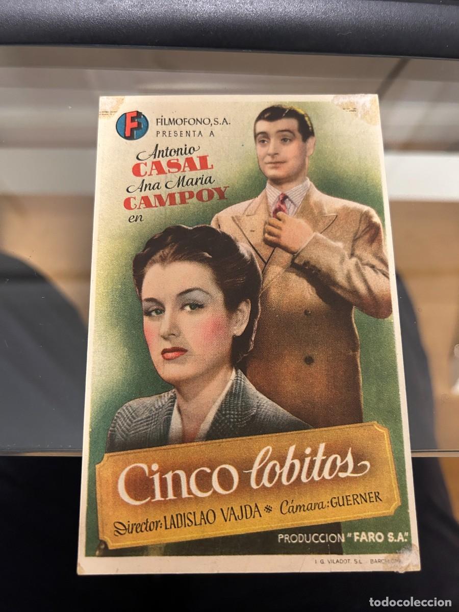 Cine: &ordm;1771 CINCO LOBITOS TEATRO BARTRINA REUS CON PUBLICIDAD BUEN ESTADO
