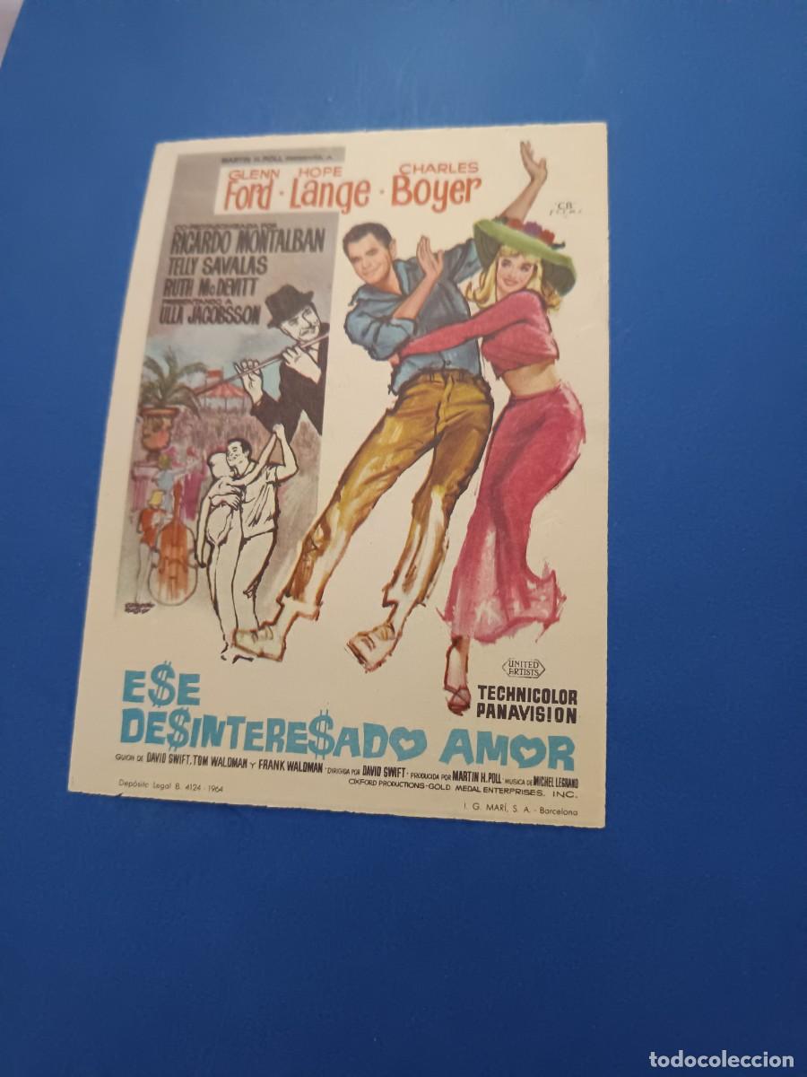 Cine: PROGRAMA DE CINE ESE DESINTERESADO AMOR GLENN FORD CHARLES BOYER