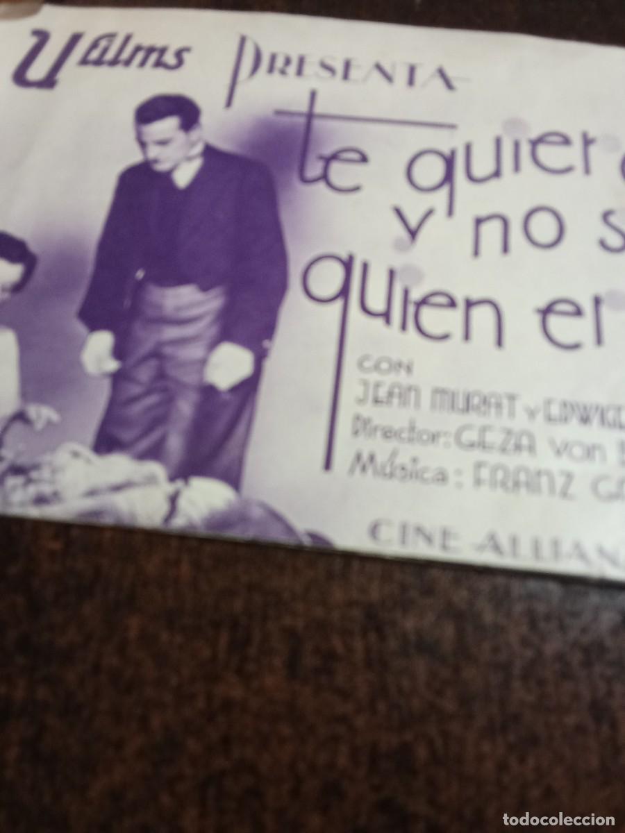 Cine: Te quiero y no se quien eres.Jean Murat y Edge Feuillere.