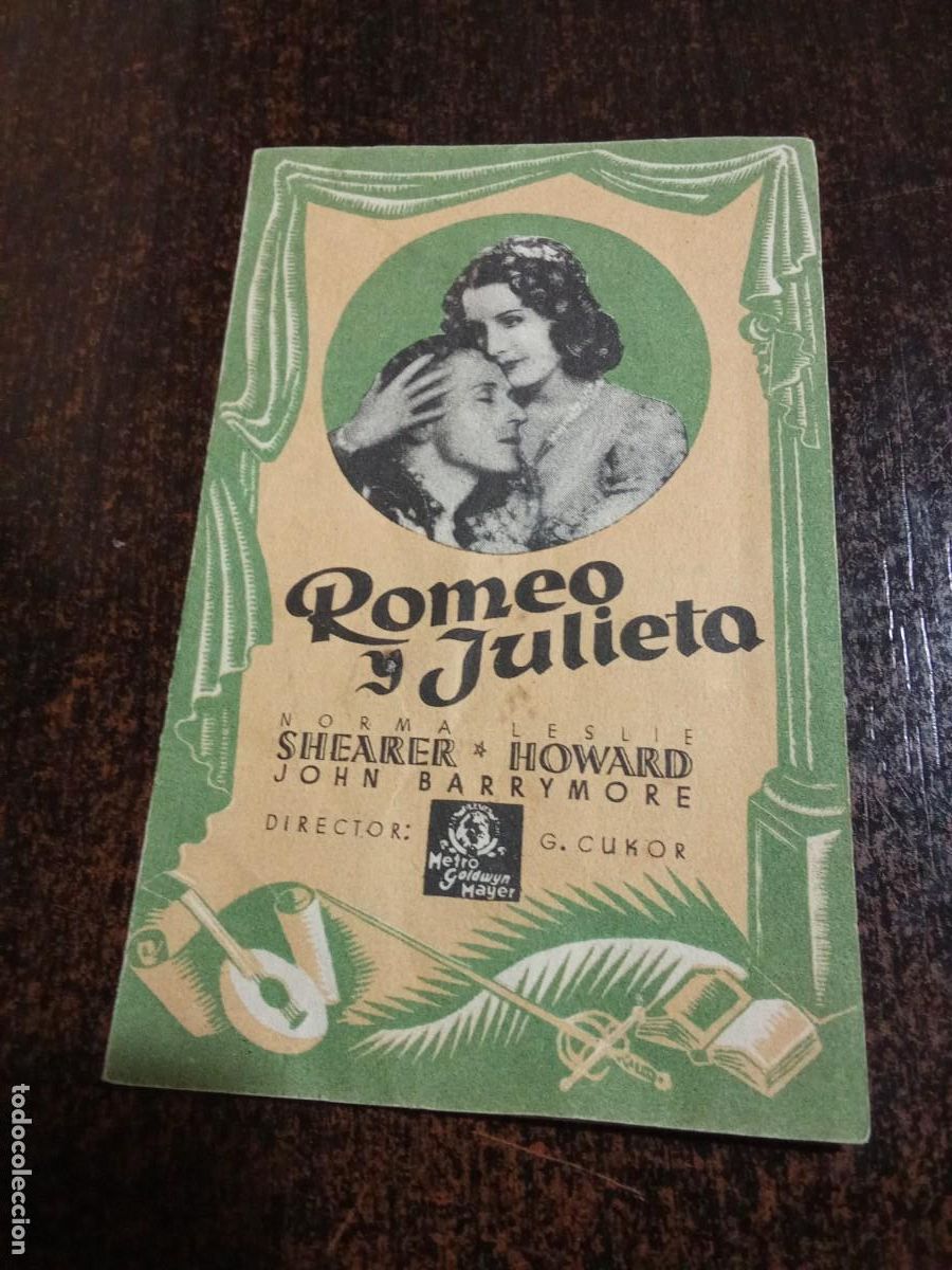Cine: ROMEO Y JULIETA PROGRAMA DOBLE peque&ntilde;o NORMA SHEARER LESLIE HOWARD