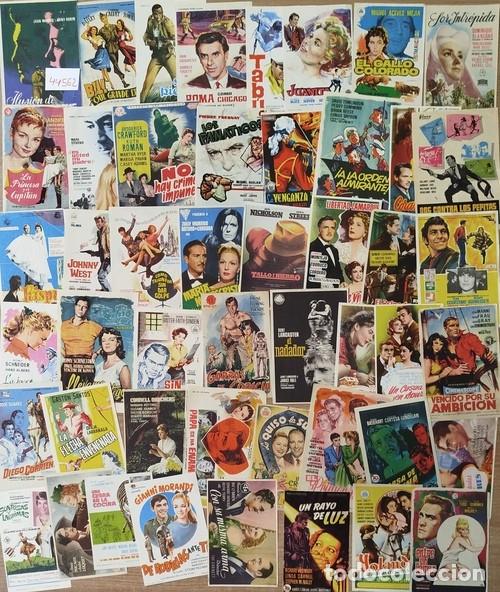 Cine: Lote de 105 programas de Cine sin publicidad al dorso.