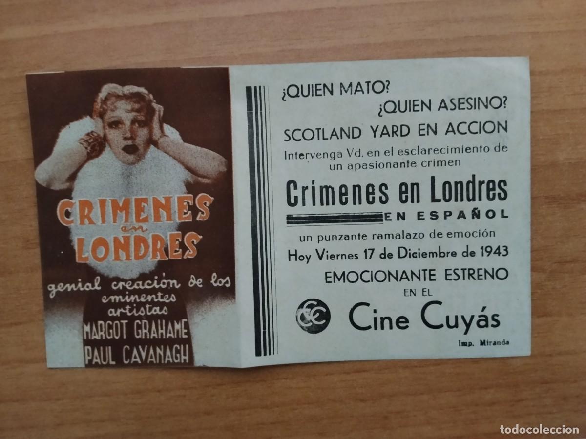 Cine: TURQUE-PROGRAMA DE CINE --CRIMENES EN LONDRES