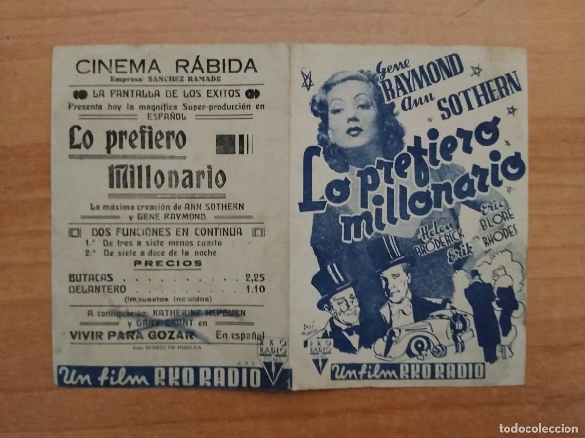 Cine: TURQUE-PROGRAMA DE CINE --LO PREFIERO MILLONARIO