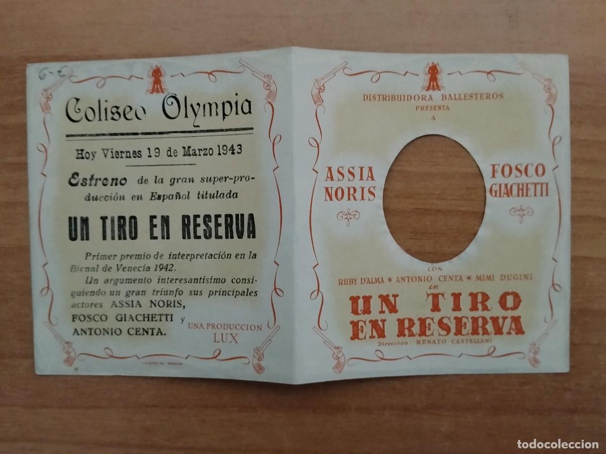 Cine: TURQUE-PROGRAMA DE CINE --UN TIRO EN RESERVA