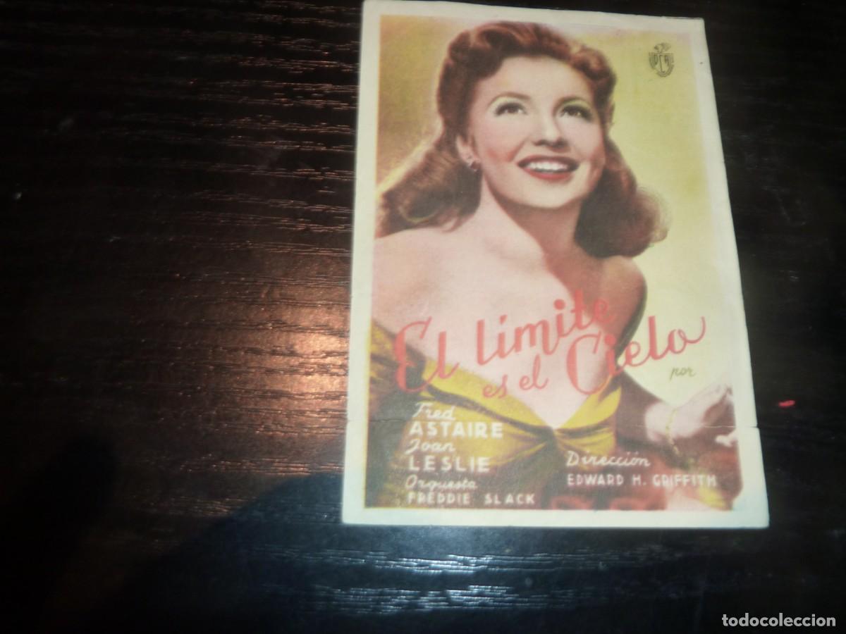 Cine: Folleto de cine EL LIMITE ES EL CIELO con publicidad