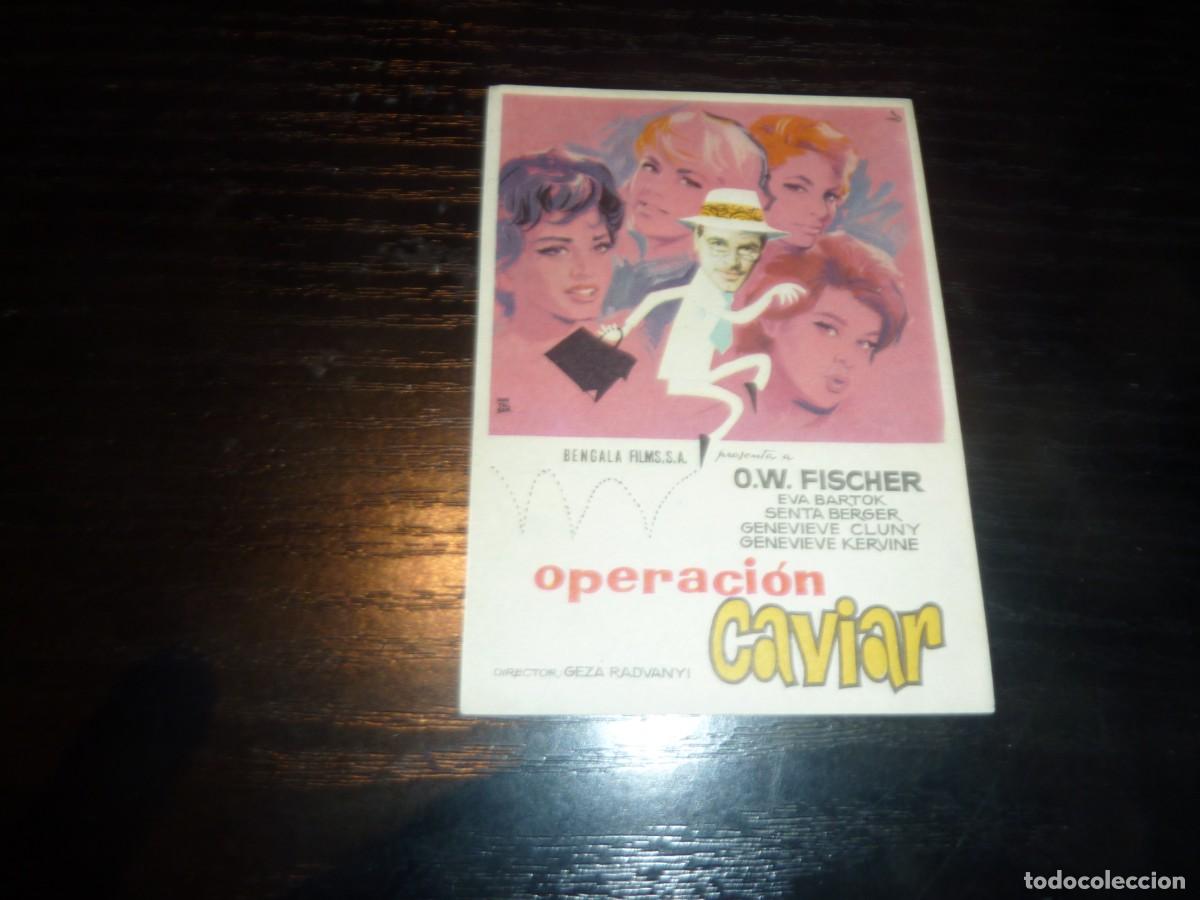 Cine: Folleto de cine OPERACION CAVIAR con publicidad