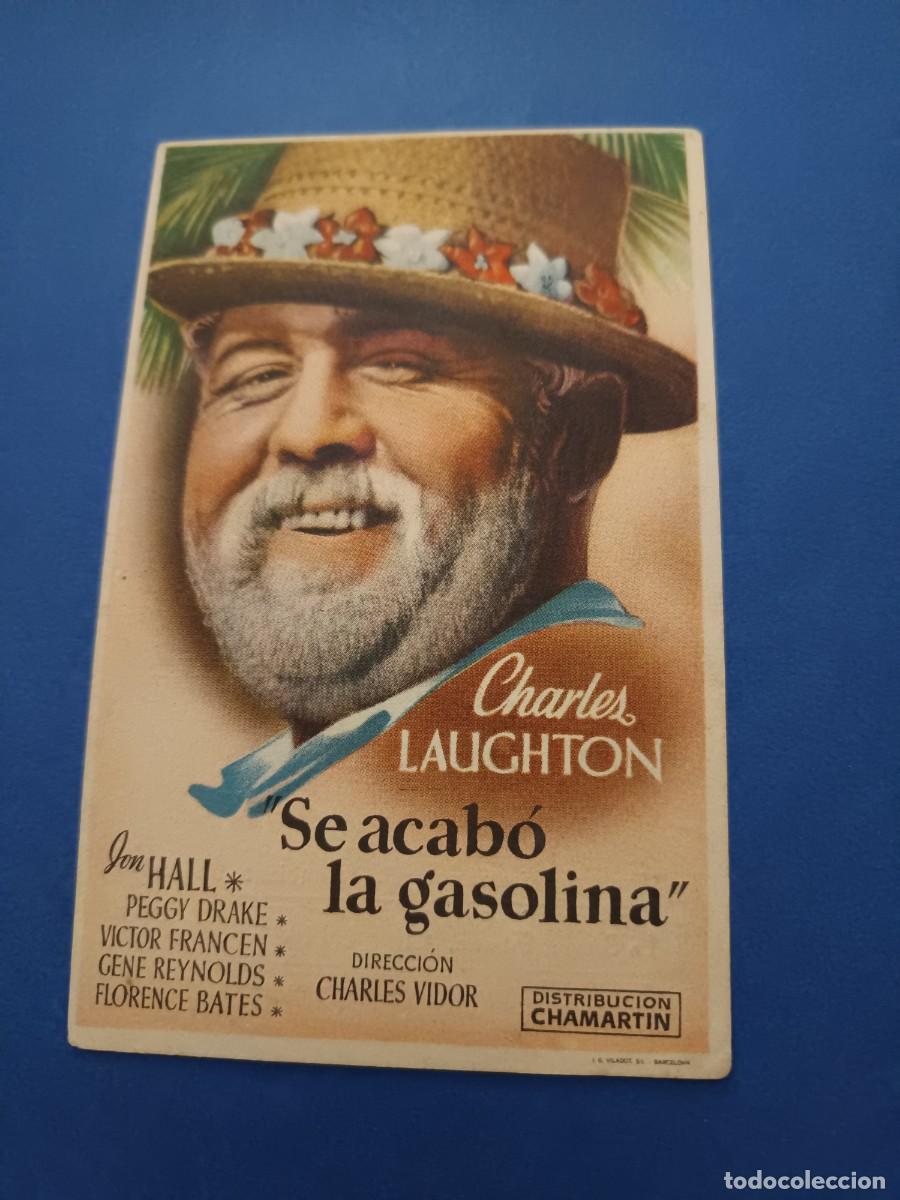 Cine: PROGRAMA DE CINE SE ACABO LA GASOLINA JON HALL CHARLES LAUGHTON