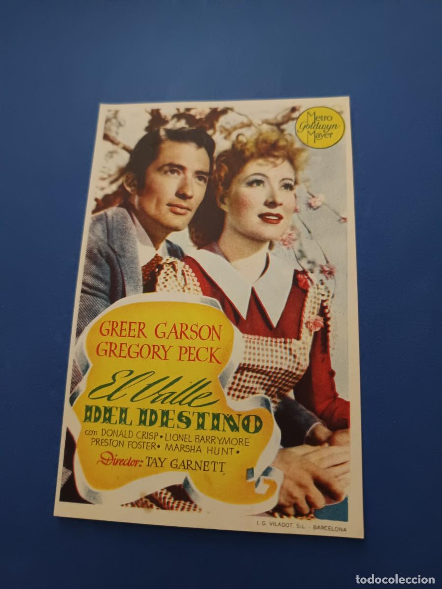 Cine: PROGRAMA DE CINE EL VALLE DEL DESTINO GREGORY PECK GREER GARSON