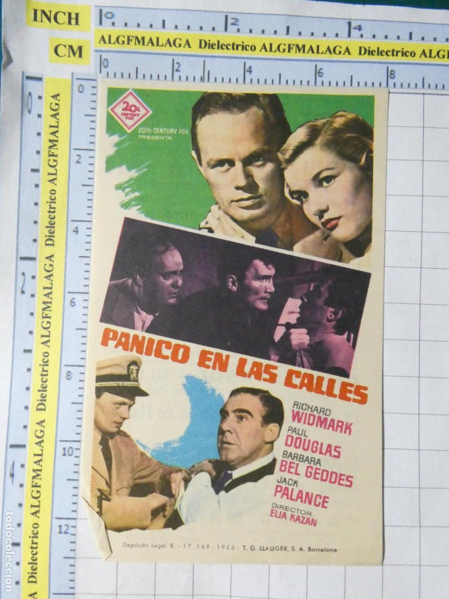 Cine: PROGRAMA DE MANO. CINE. PEL&Iacute;CULA. P&Aacute;NICO EN LAS CALLES CINE TIVOLI AND&Uacute;JAR JAEN. 609