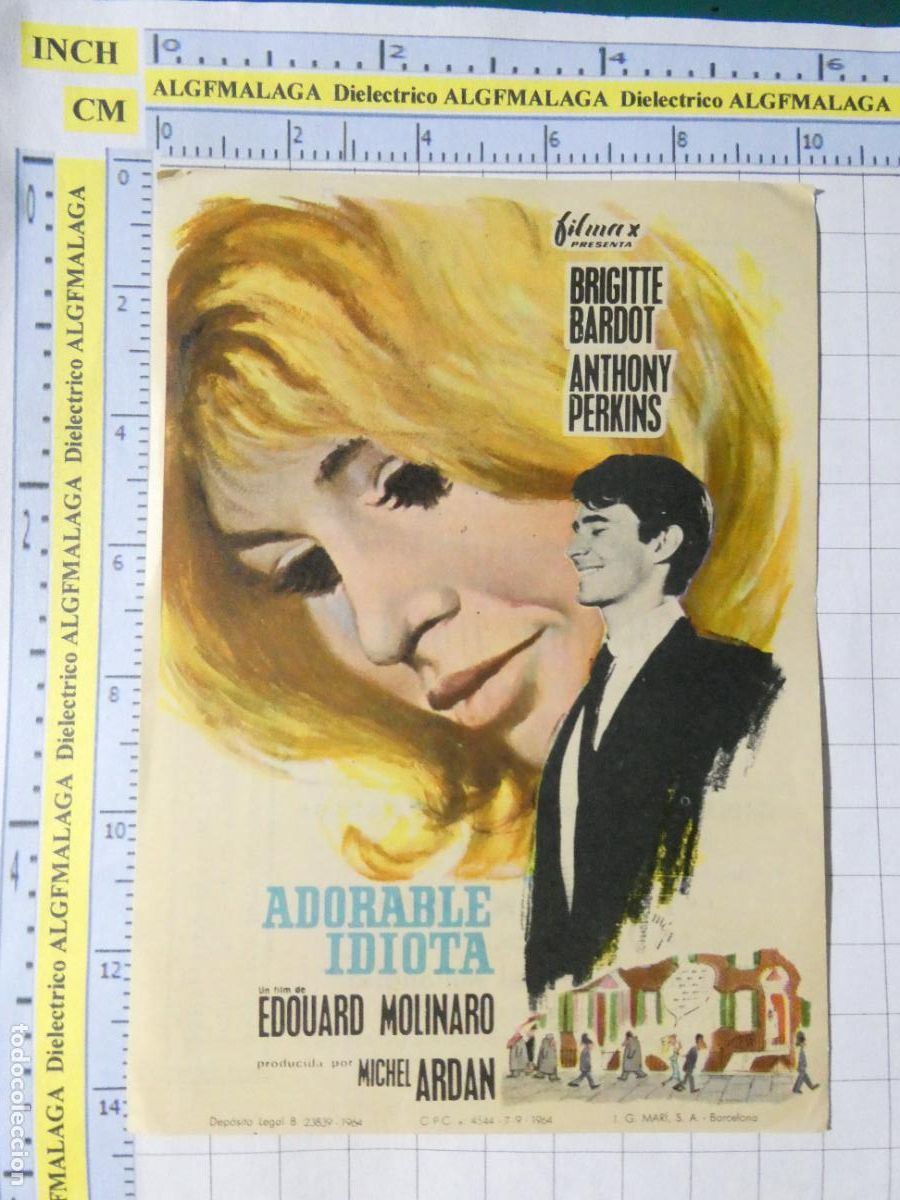 Cine: PROGRAMA DE MANO. CINE. PEL&Iacute;CULA. ADORABLE IDIOTA CINE TIVOLI AND&Uacute;JAR JAEN. 610
