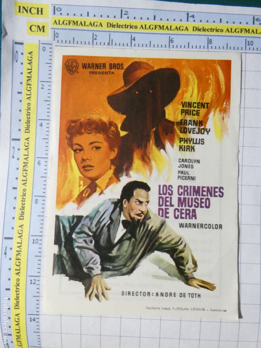 Cine: PROGRAMA DE MANO. CINE. PEL&Iacute;CULA. LOS CR&Iacute;MENES DEL MUSEO DE CERA CINE AVENIDA ANDUJAR JAEN. 614