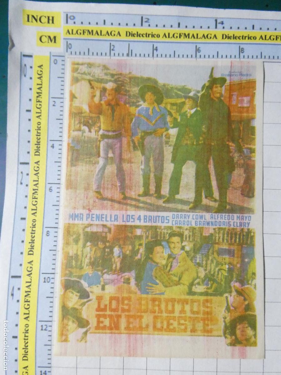 Cine: PROGRAMA DE MANO. CINE. PEL&Iacute;CULA. LOS BRUTOS DEL OESTE CINE TIVOLI ANDUJAR JAEN. 615