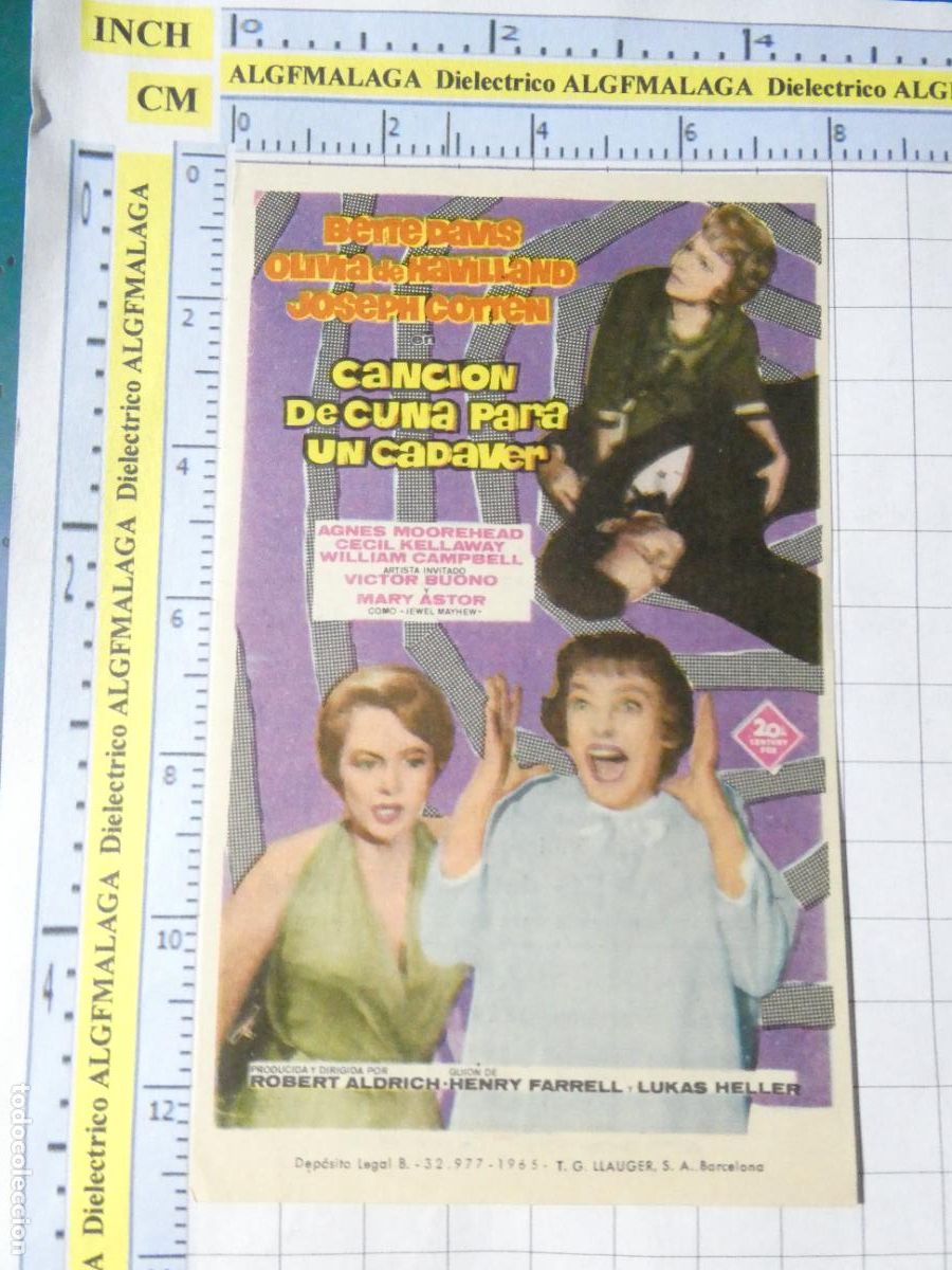 Cine: PROGRAMA DE MANO. CINE. PEL&Iacute;CULA. CANCI&Oacute;N DE CUNA PARA CADEVER CINE TIVOLI ANDUJAR JAEN. 618