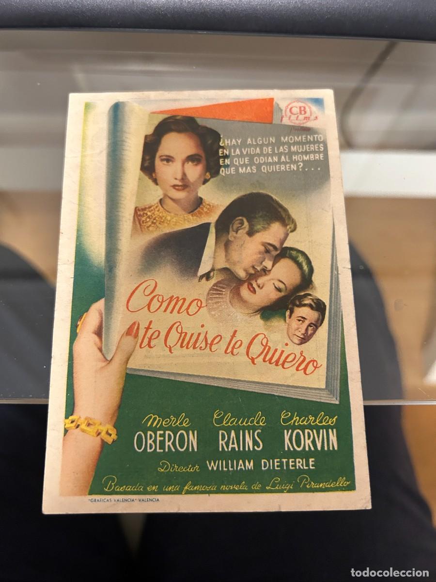 Cine: &ordm;1777 COMO TE QUISE TE QUIERO CINE RAMBLA LERIDA CON PUBLICIDAD BUEN ESTADO