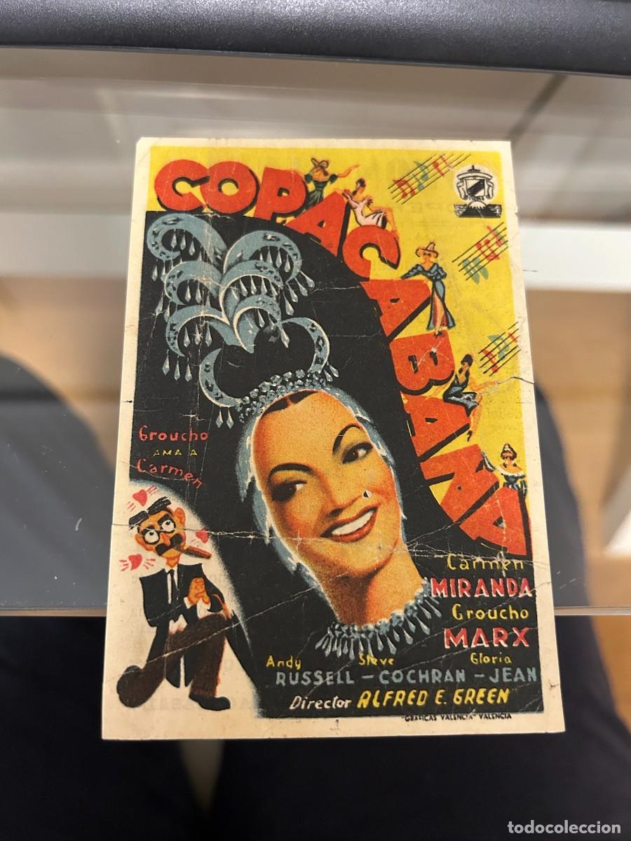 Cine: &ordm;1787 COPACABANA ODEON CINEMA CANET DE MAR BARCELONA CON PUBLICIDAD USADO