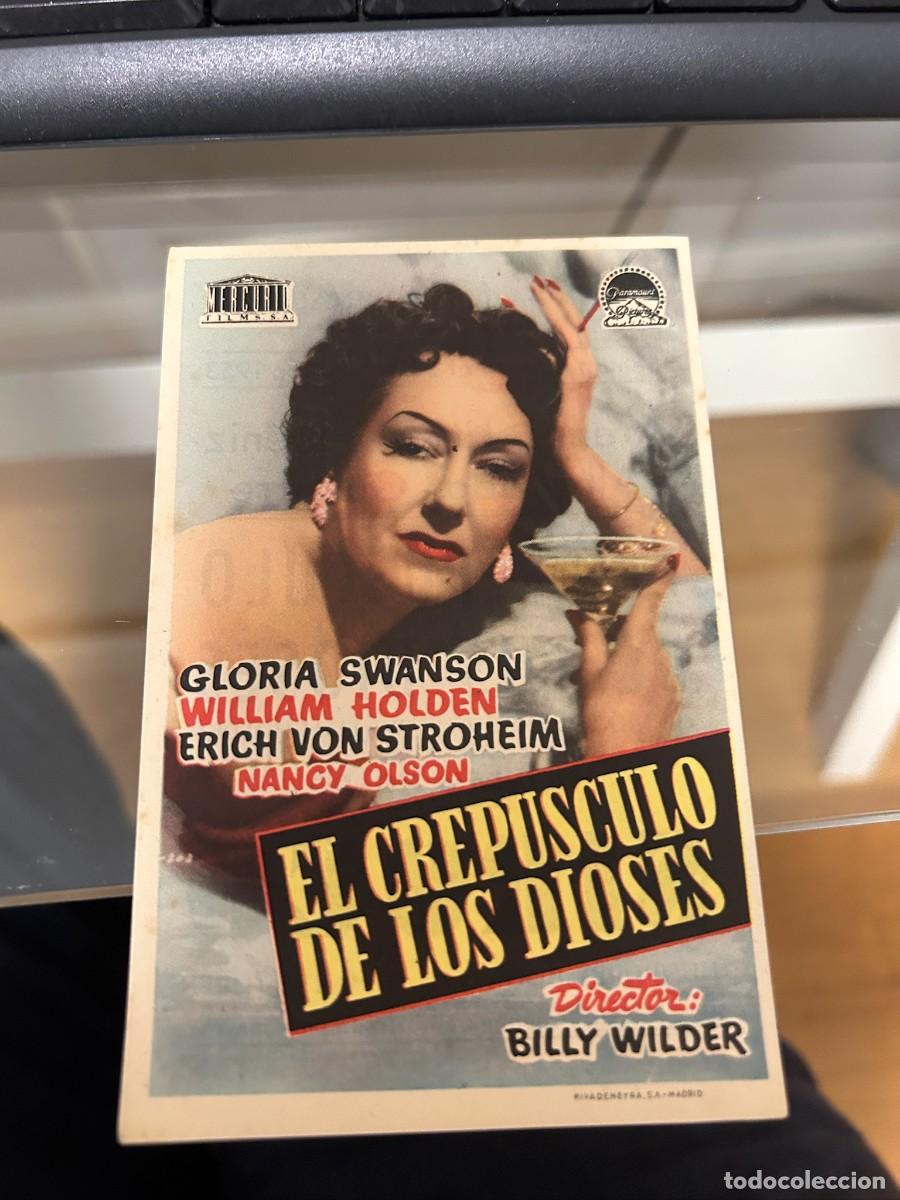 Cine: &ordm;1798 EL CREPUSCULO DE LOS DIOSES CINE ARENAS Y OTROS BARCELONA CON PUBLICIDAD BUEN ESTADO