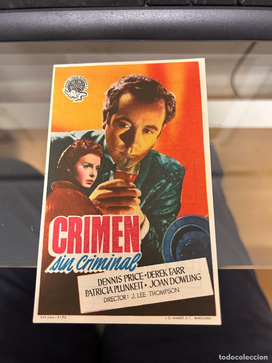 Cine: &ordm;1800 CRIMEN SIN CRIMINAL CINE ARENAS Y OTROS CON PUBLICIDAD BUEN ESTADO