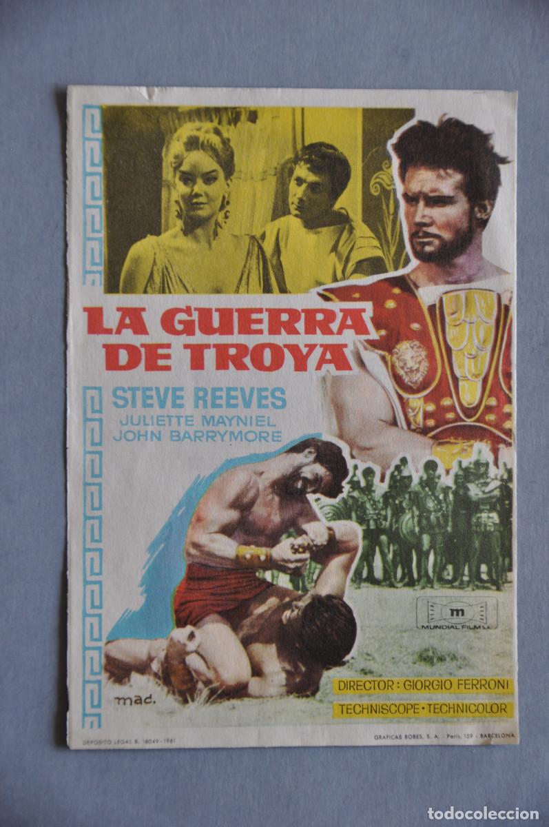 Cine: FOLLETO DE MANO - LA GUERRA DE TROYA - TEATRO CINE QUEVEDO