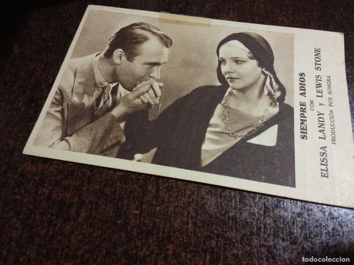 Cine: TARJETA - SIEMPRE ADIOS - ELISSA LANDY - LEWIS STONE