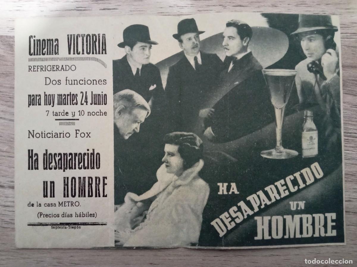 Cine: HA DESAPARECIDO UN HOMBRE, BRUCE CABOT, CINEMA VICTORIA
