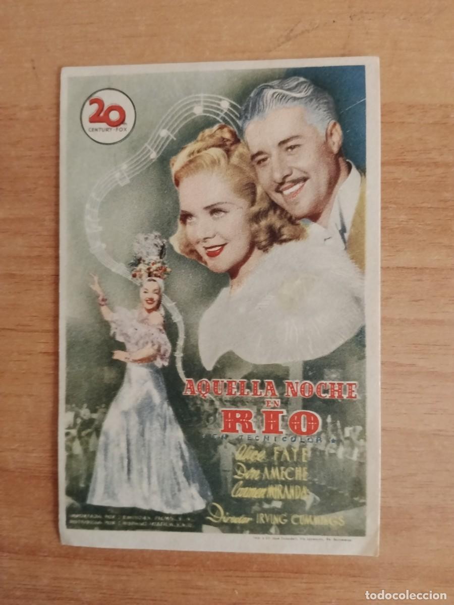 Cine: TURQUE-PROGRAMA DE CINE --AQUELLA NOCHE EN RIO