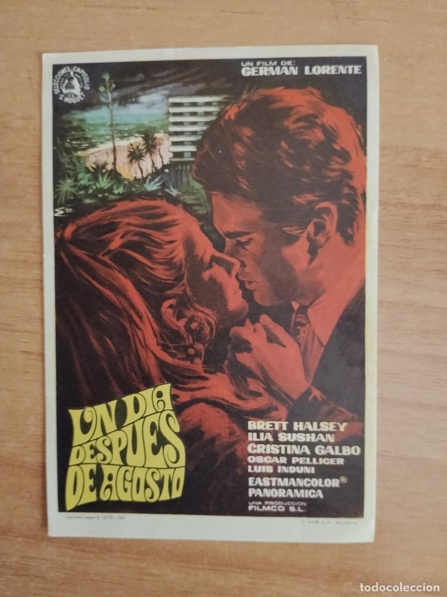 Cine: TURQUE-PROGRAMA DE CINE --UN DIA ESPUES DE AGOSTO