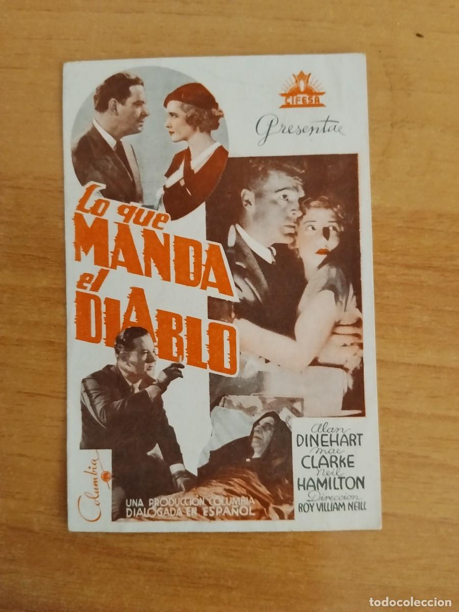 Cine: TURQUE-PROGRAMA DE CINE --LO QUE MANDA EL DIABLO