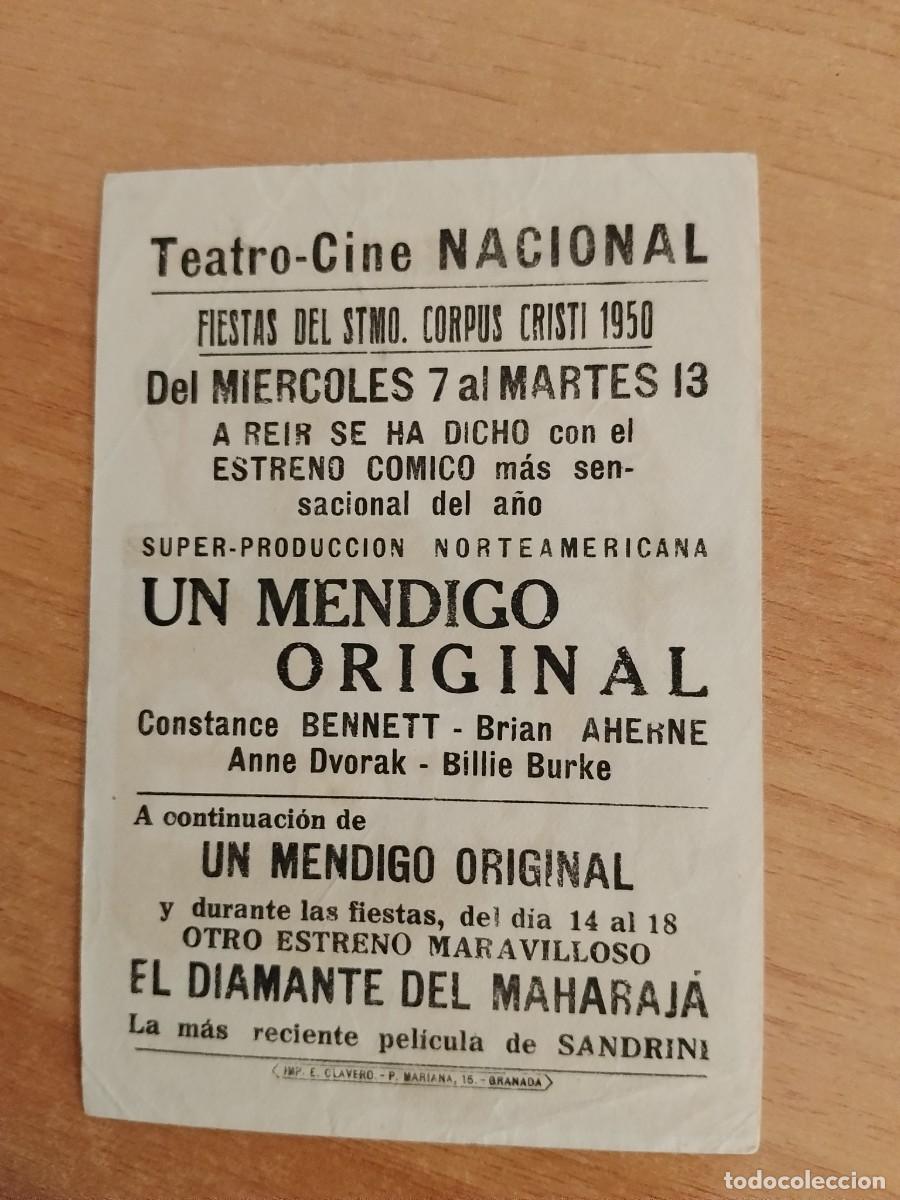Cine: TURQUE-PROGRAMA DE CINE --UN MENDIGO ORIGINAL ct - Foto 2