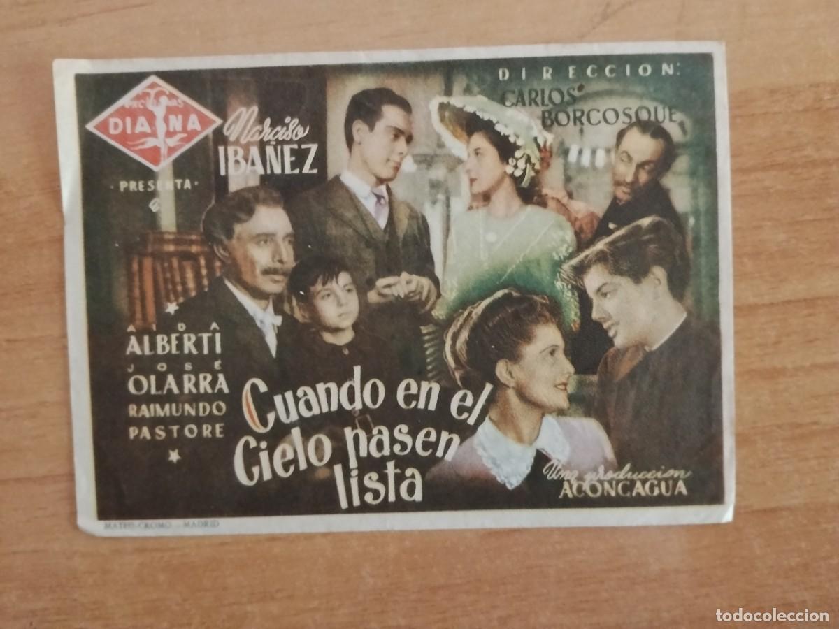 Cine: TURQUE-PROGRAMA DE CINE --CUANDO EN EL CIELO PASEN LISTA