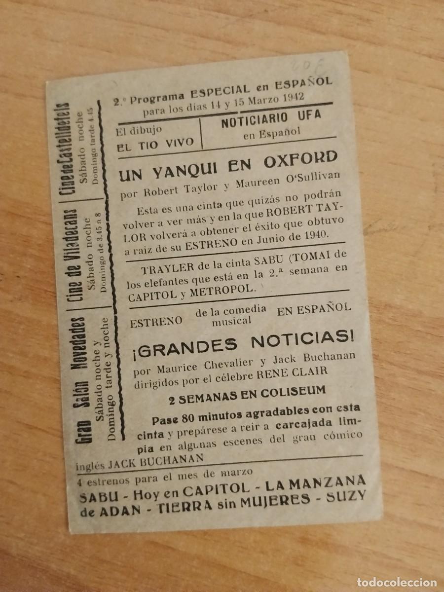 Cine: TURQUE-PROGRAMA DE CINE --UN YANQUI EN OXFORD ct - Foto 2