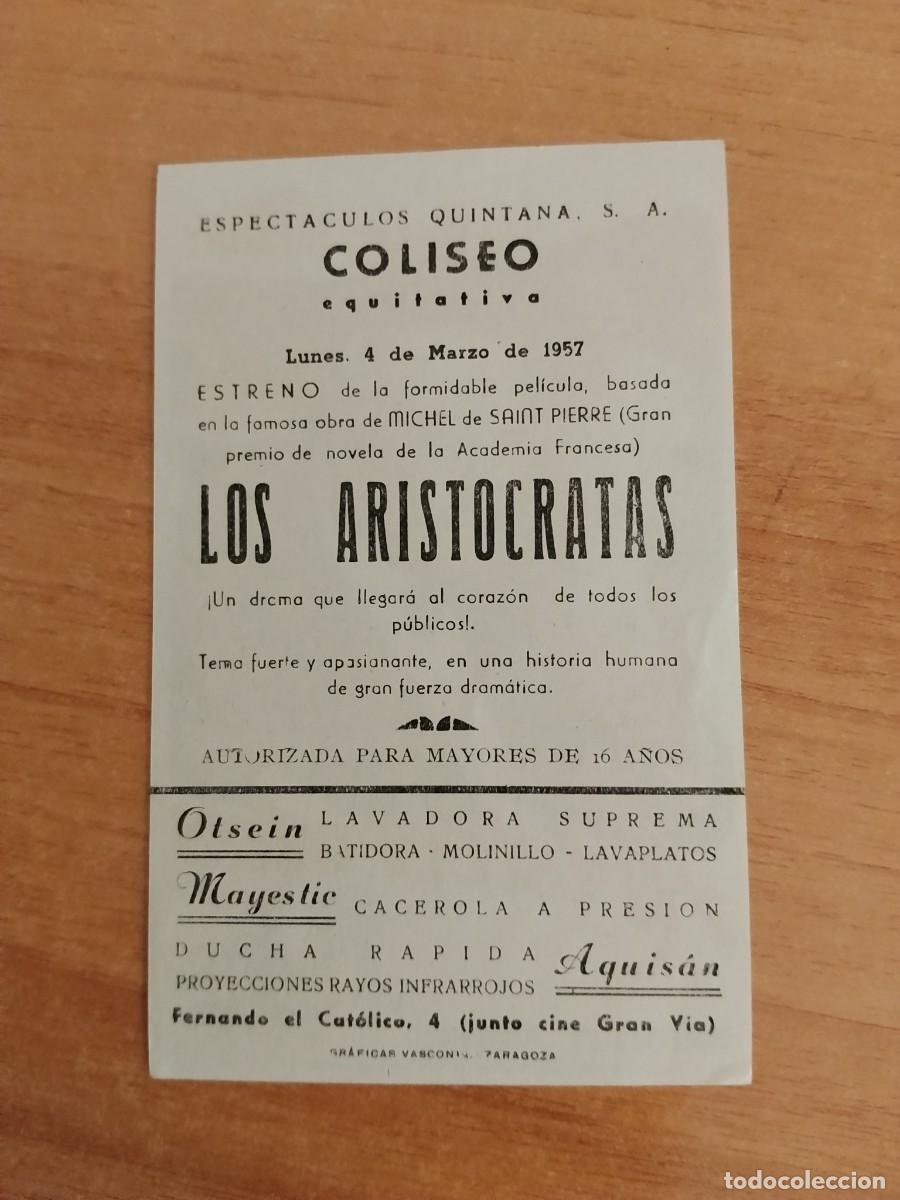 Cine: TURQUE-PROGRAMA DE CINE --LOS ARISTOCRATAS ct - Foto 2